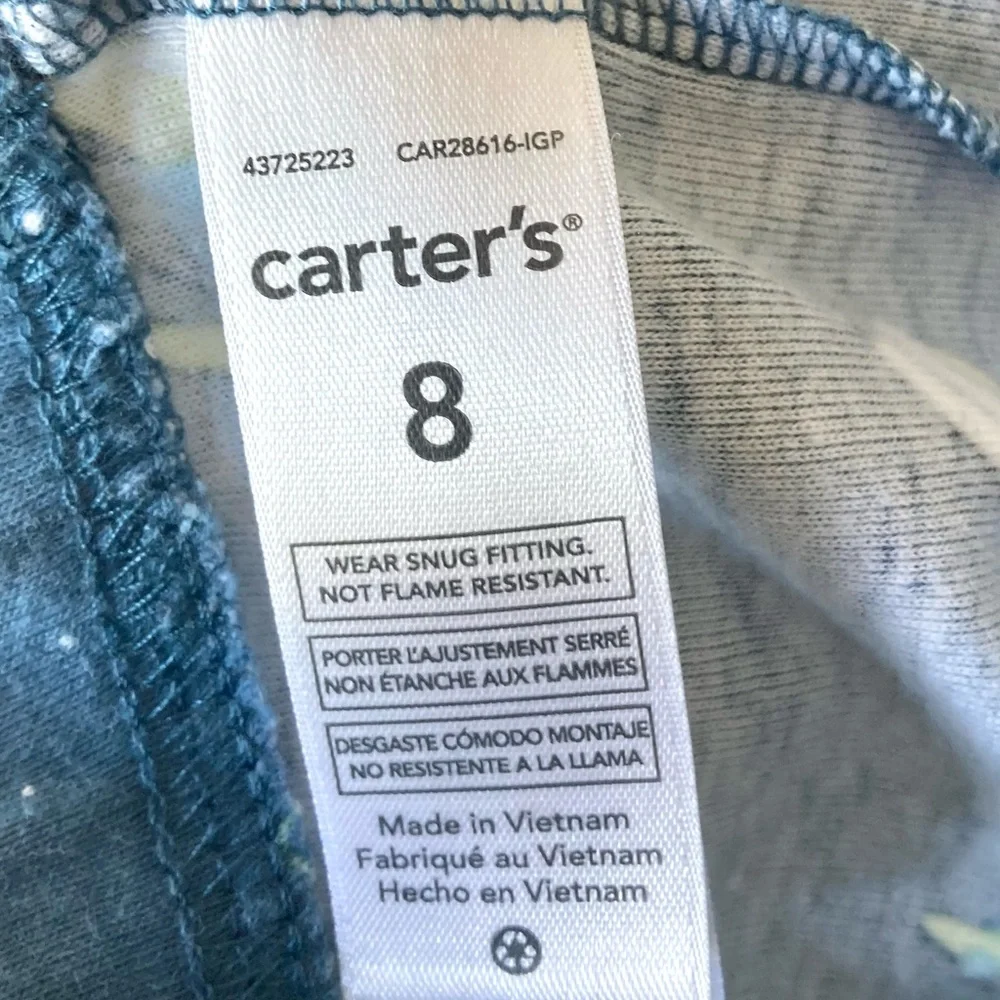 Carter’s Astronaut Short Sleeve Pajama Set Size 8
